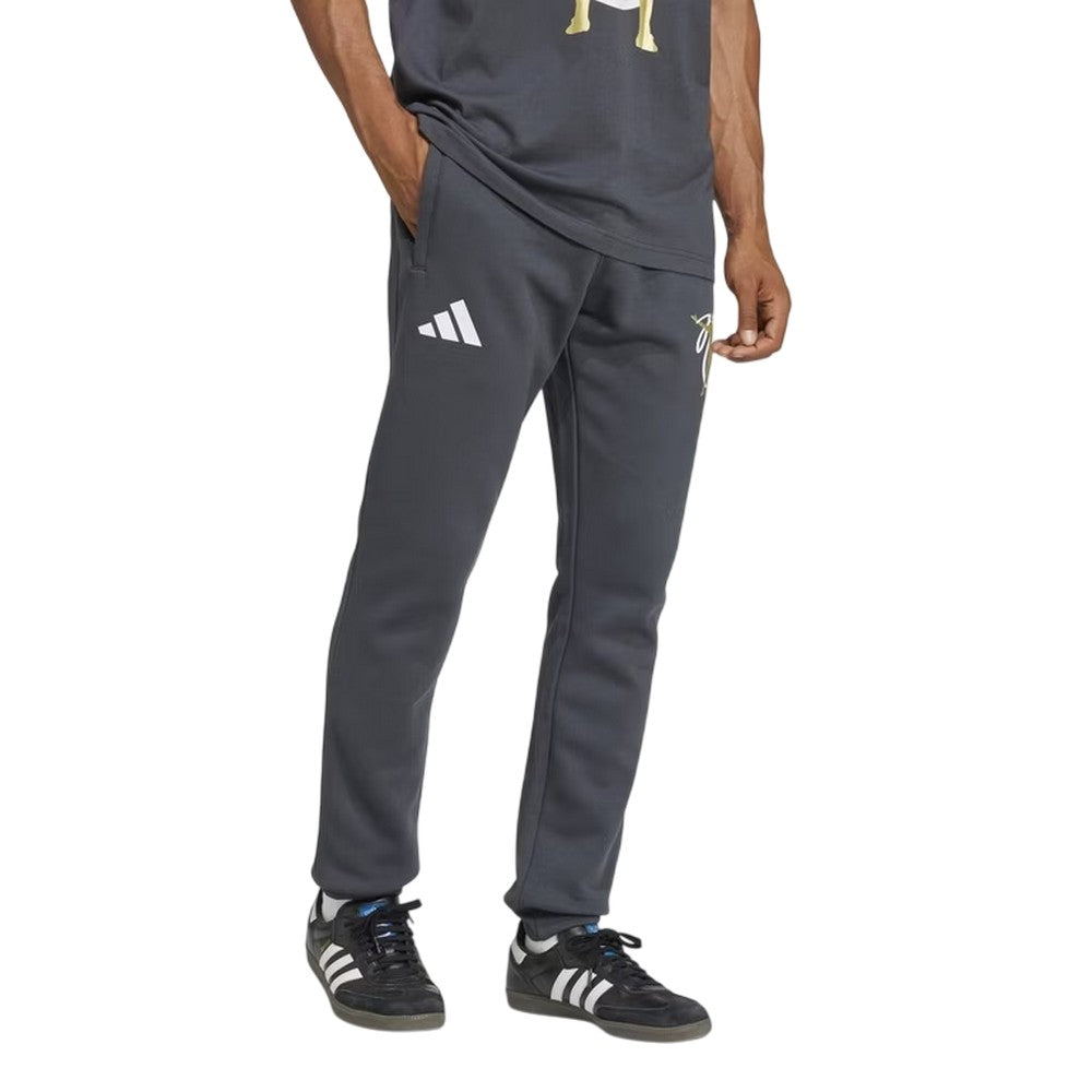 Dark Grey - Side - Adidas Mens Jude Bellingham Tracksuit Bottoms