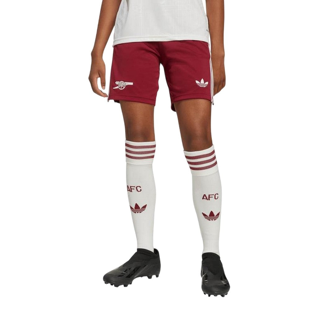 Red-White - Side - Adidas Childrens-Kids 25-26 Arsenal FC Third Shorts