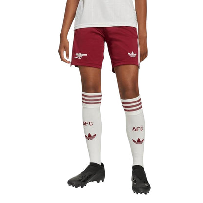 Red-White - Side - Adidas Childrens-Kids 25-26 Arsenal FC Third Shorts