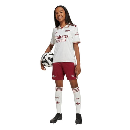 Red-White - Lifestyle - Adidas Childrens-Kids 25-26 Arsenal FC Third Shorts