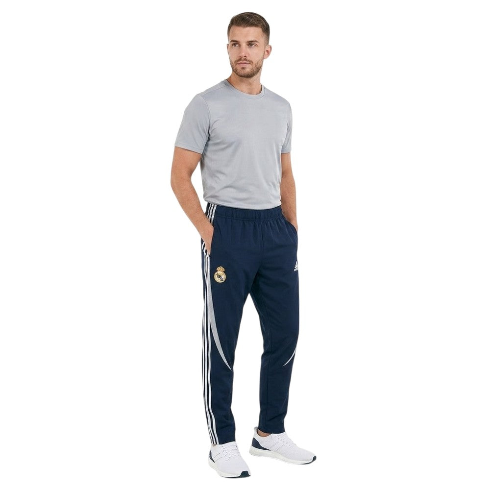 Night Navy - Back - Adidas Mens Real Madrid CF Tracksuit Bottoms