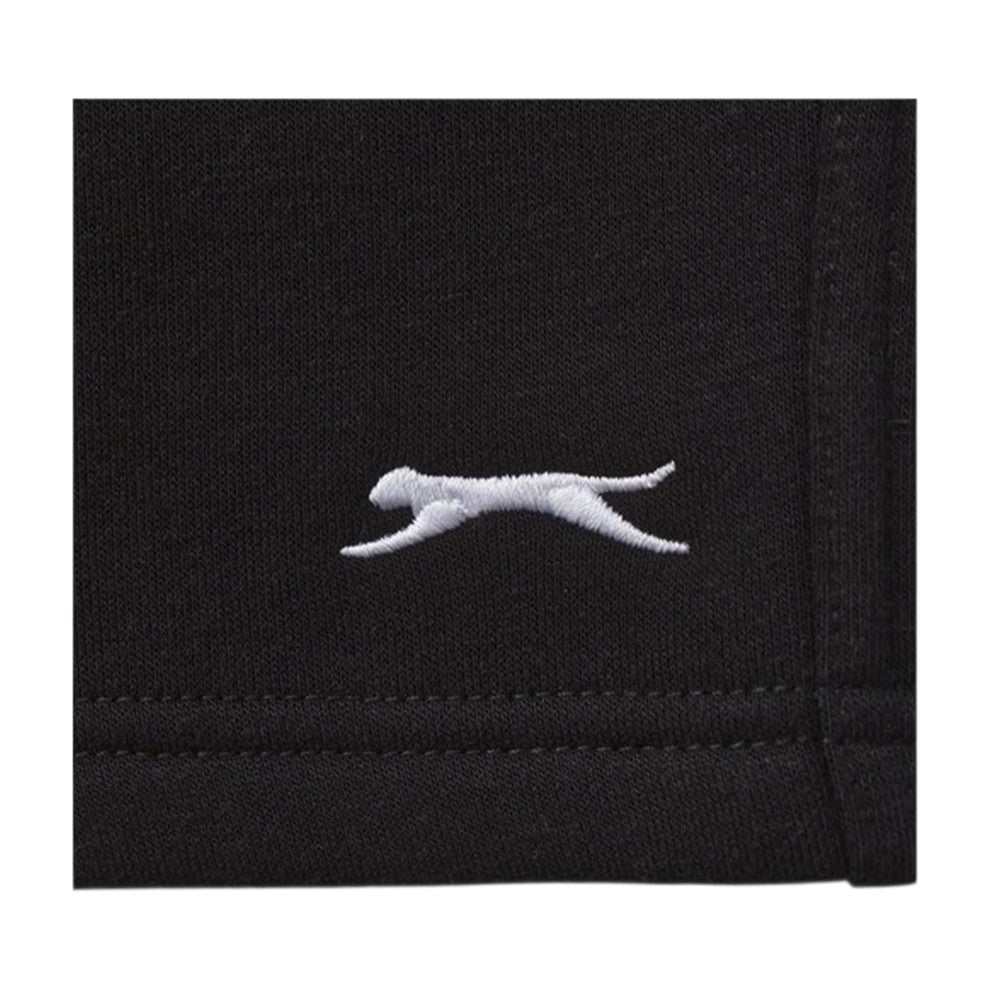 Black - Side - Slazenger Childrens-Kids Slaz Fleece Shorts