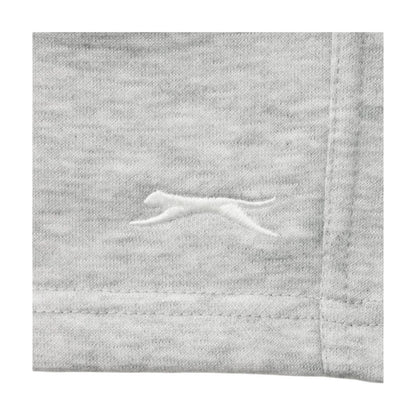 Grey Marl - Side - Slazenger Childrens-Kids Slaz Fleece Shorts