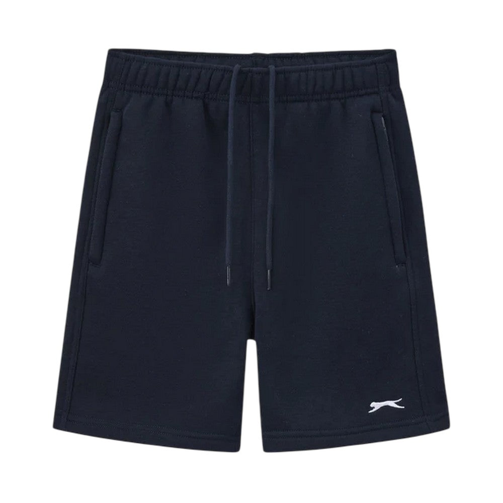 Navy - Front - Slazenger Childrens-Kids Slaz Fleece Shorts