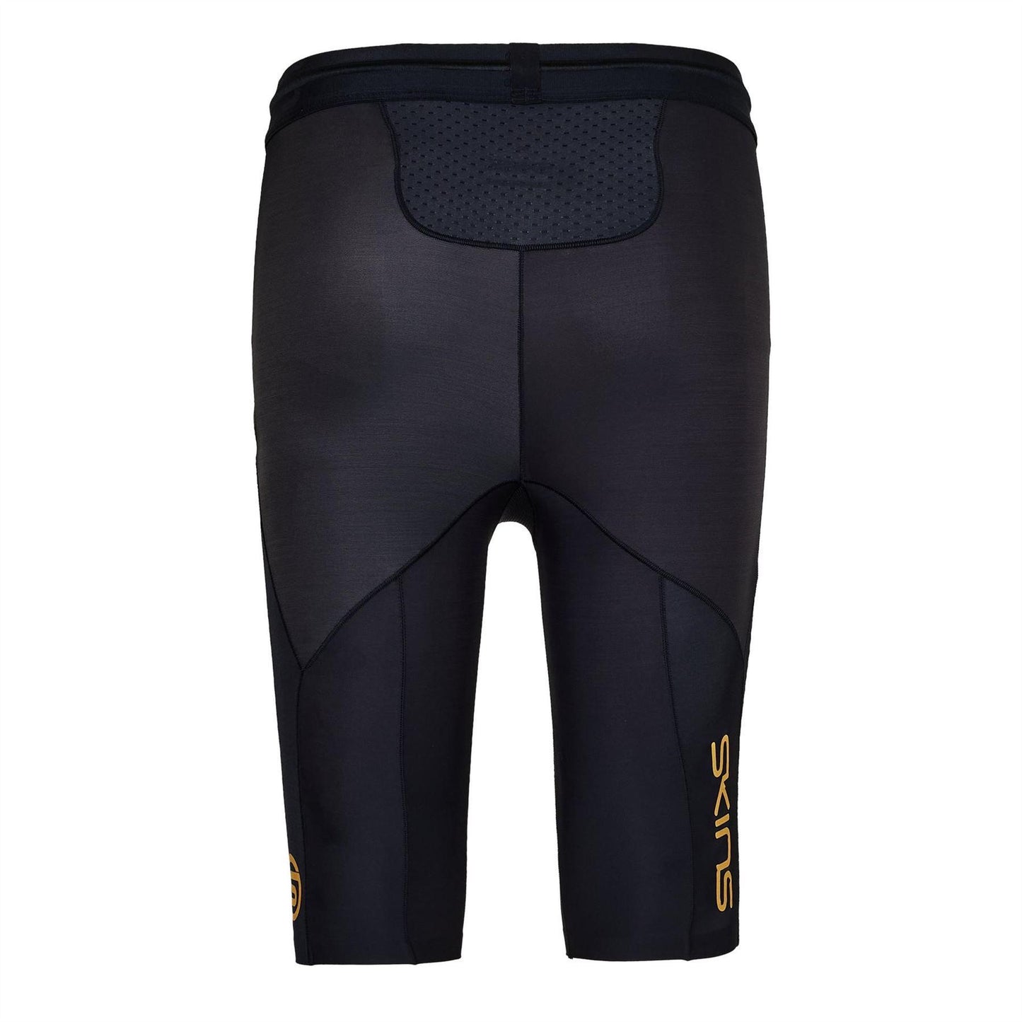 Black - Back - Skins Mens Series-5 Fitted Training Compression Shorts