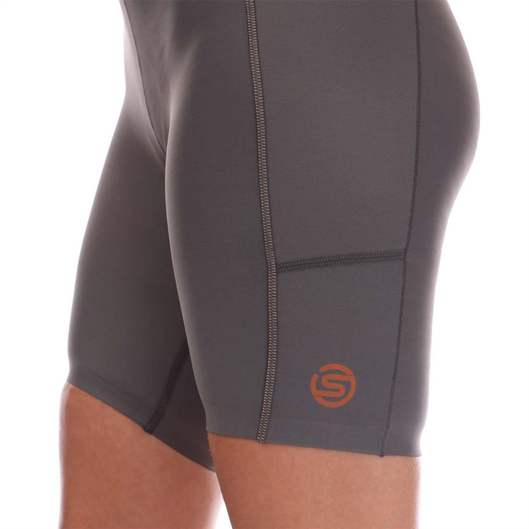 Charcoal - Side - Skins Womens-Ladies Series-5 Half Length Tights