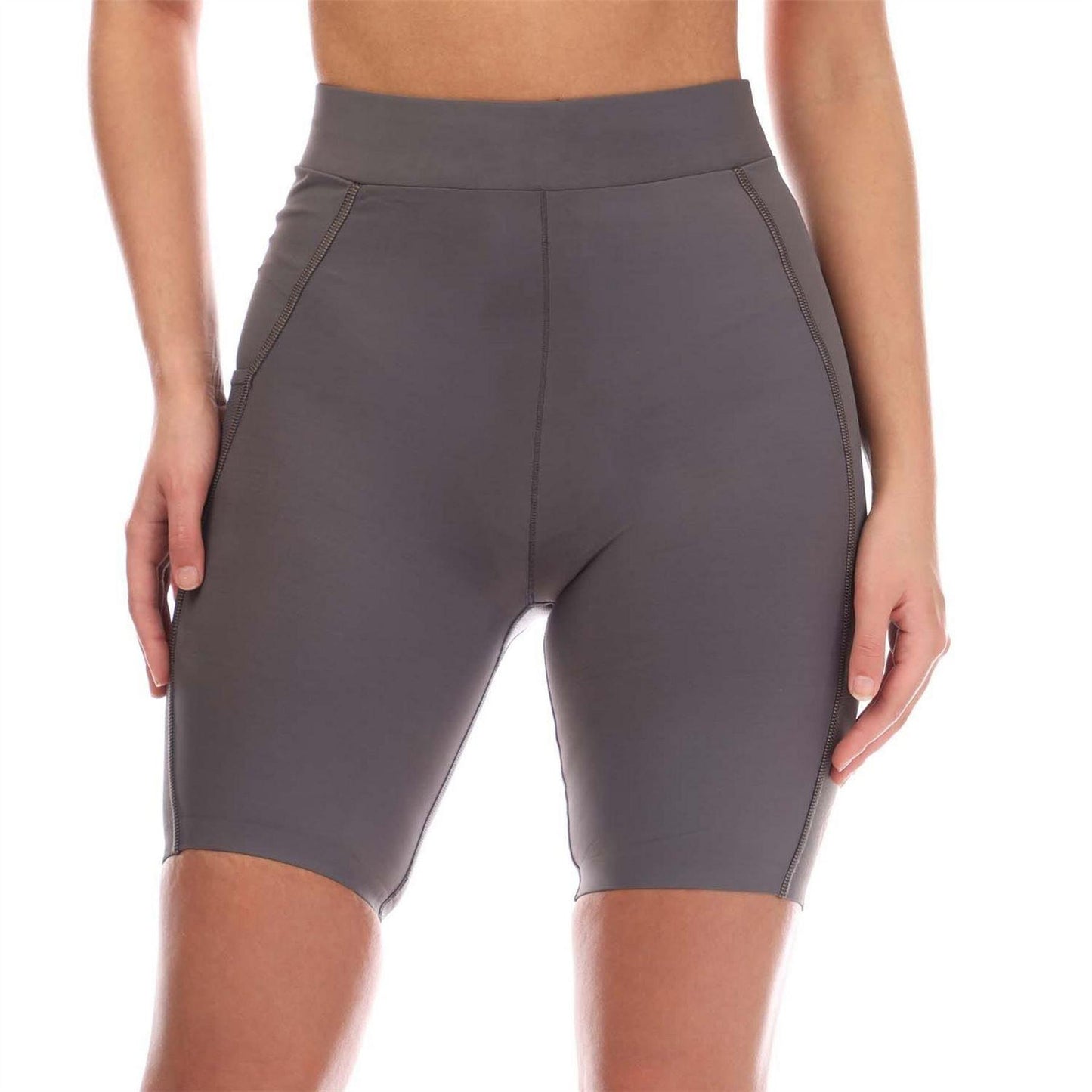 Charcoal - Front - Skins Womens-Ladies Series-5 Half Length Tights