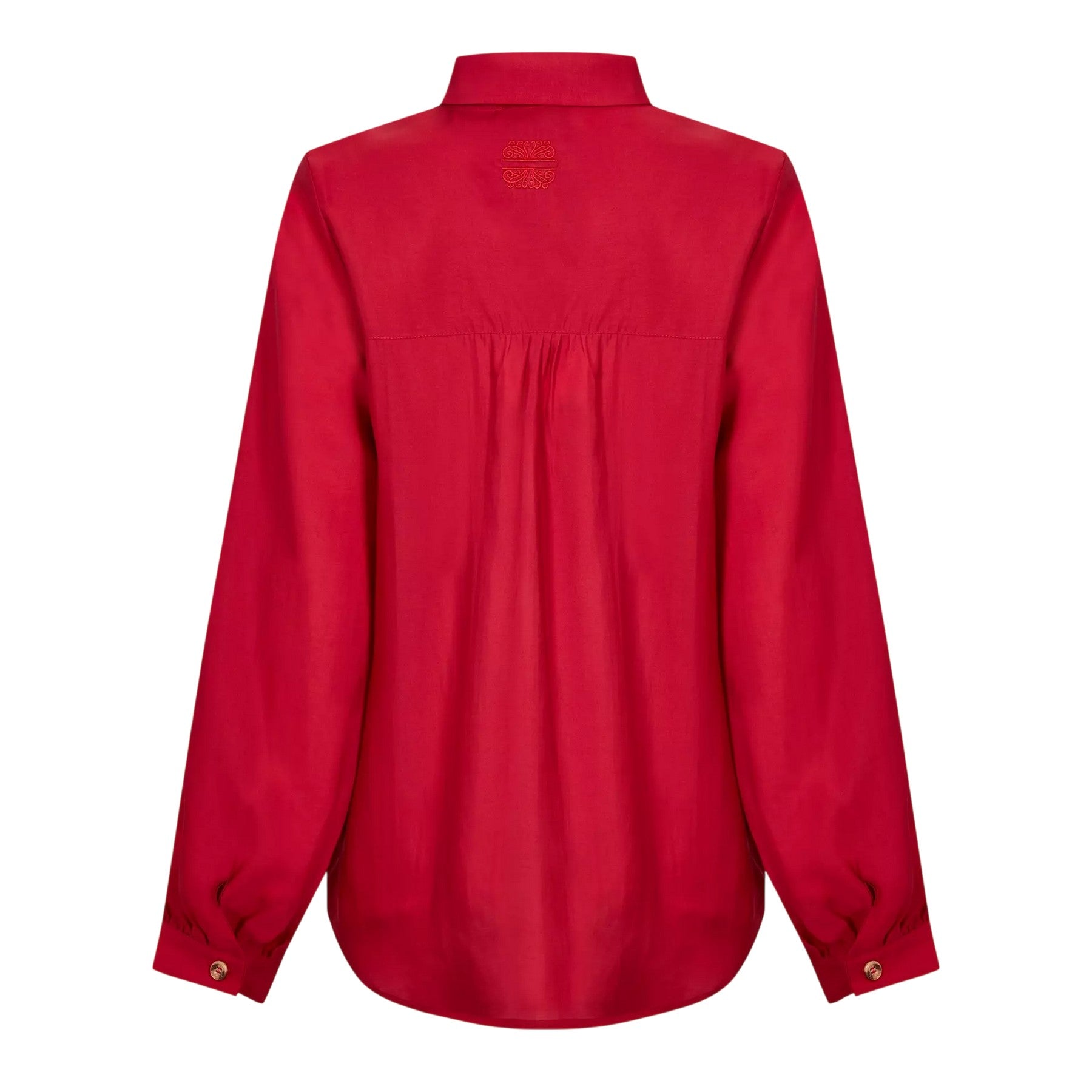 Red - Back - Never Fully Dressed Womens-Ladies Shirt