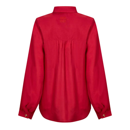 Red - Back - Never Fully Dressed Womens-Ladies Shirt