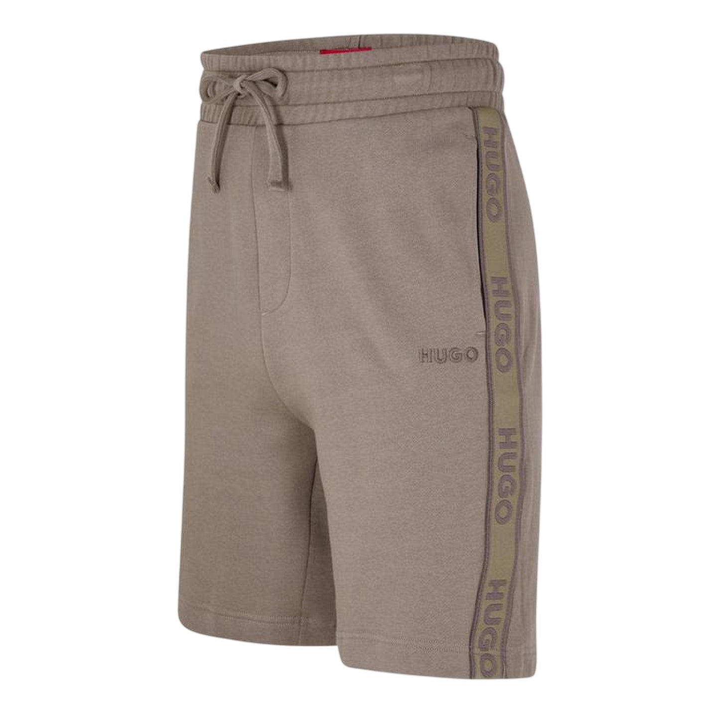 Beige - Side - Hugo Mens Sporty Logo Shorts