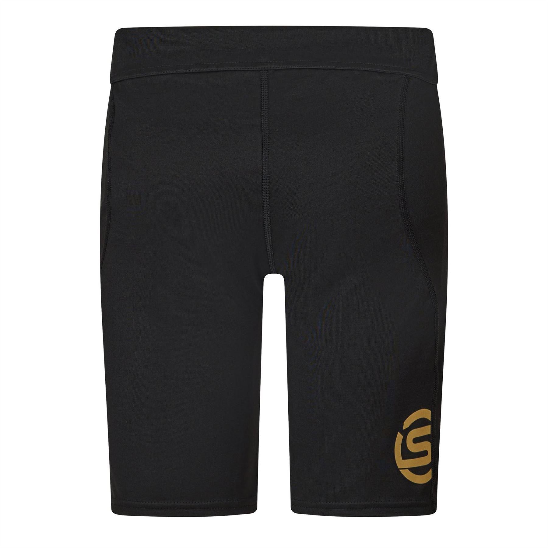 Black - Back - Skins Mens A400 Training Compression Shorts