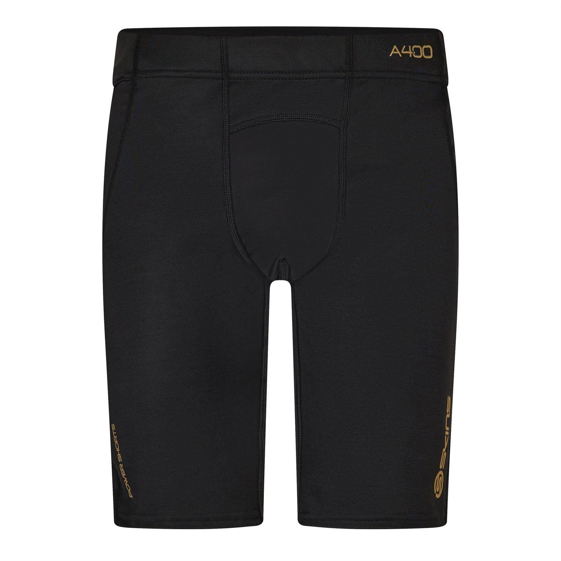 Black - Front - Skins Mens A400 Training Compression Shorts