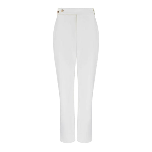 White - Front - Muse Womens-Ladies The Ultimate Straight Leg Trousers