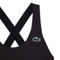 Black - Close up - Lacoste Womens-Ladies Stretch Breathable Sport Bralette