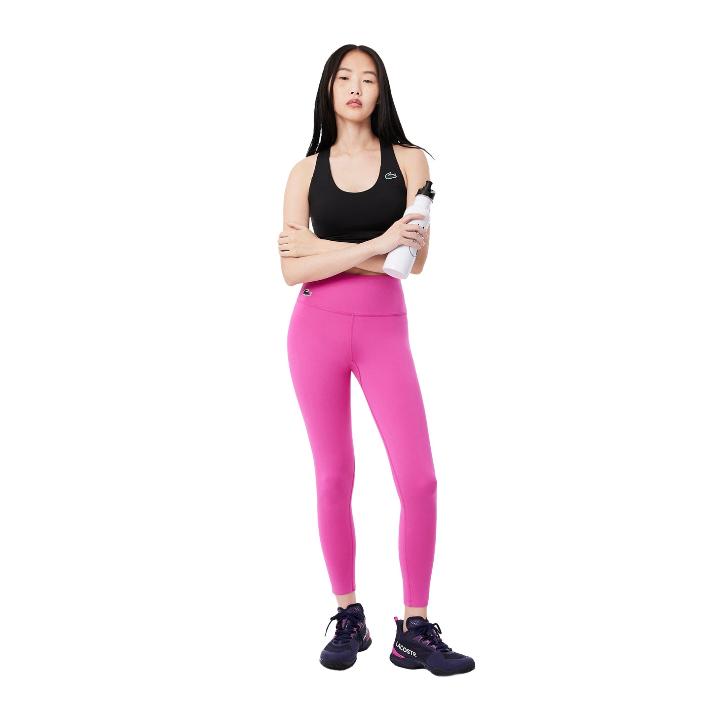 Black - Side - Lacoste Womens-Ladies Stretch Breathable Sport Bralette