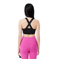 Black - Pack Shot - Lacoste Womens-Ladies Stretch Breathable Sport Bralette