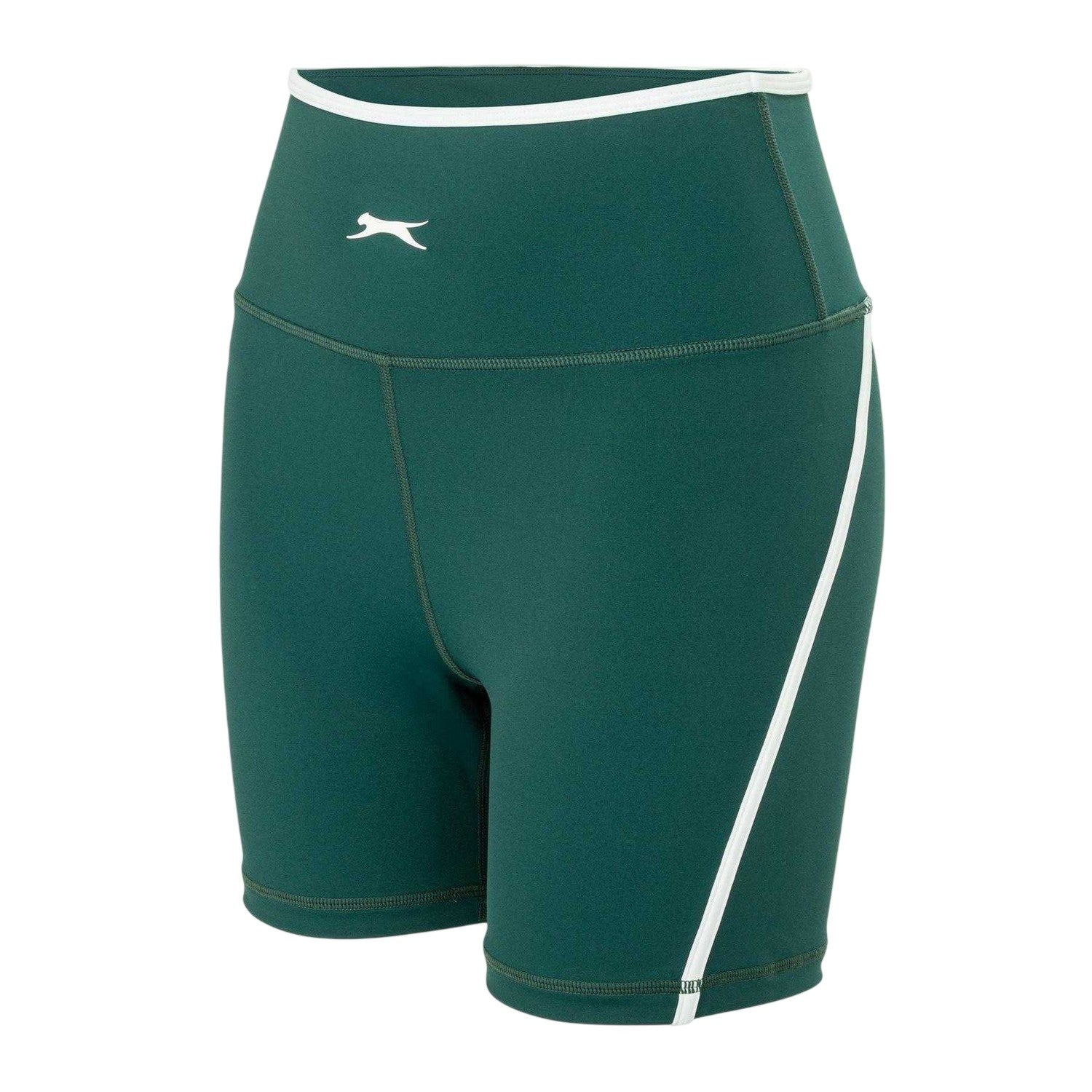 Forest Green - Side - Slazenger Womens-Ladies Workout Cycling Shorts