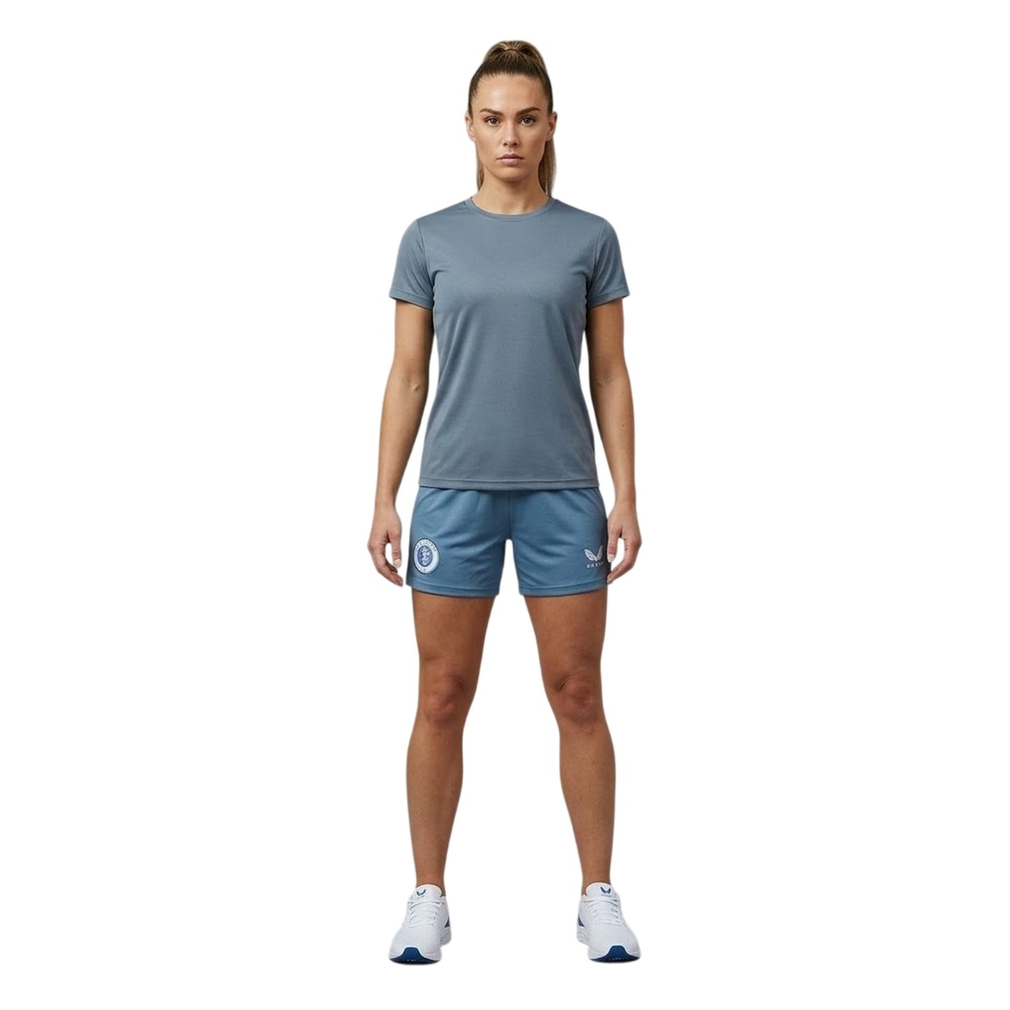 Blue Shadow-Deep Depths - Side - Castore Womens-Ladies Aston Villa FC Football Shorts