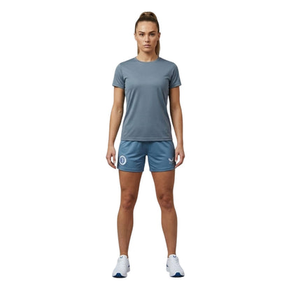 Blue Shadow-Deep Depths - Side - Castore Womens-Ladies Aston Villa FC Football Shorts