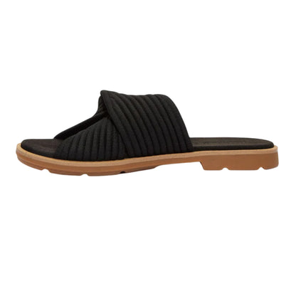 Black - Side - Timberland Womens-Ladies Flat Sandals