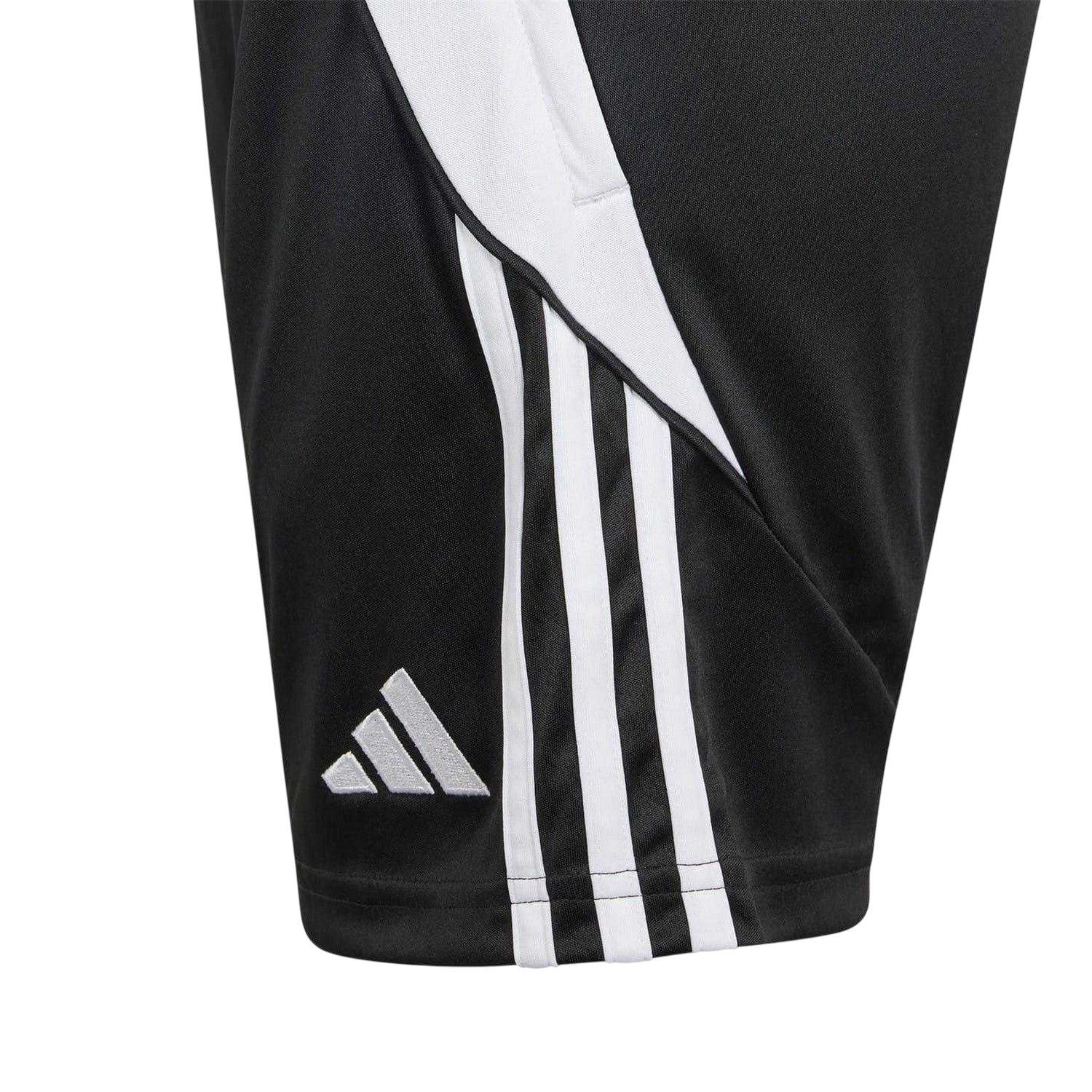 Black-White - Side - Adidas Childrens-Kids Tiro 24 Training Shorts