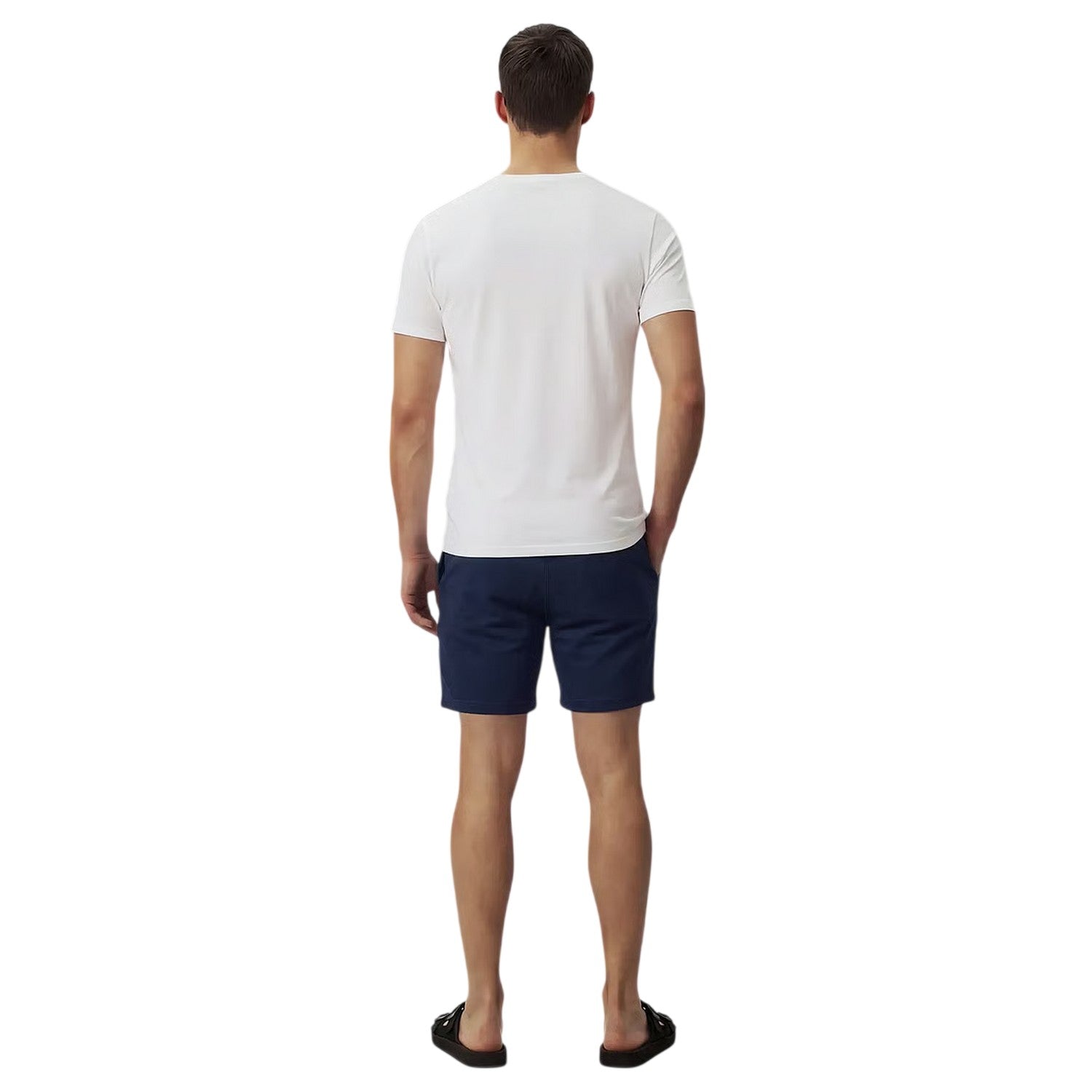 Dark Denim - Back - Calvin Klein Mens New York Collegiate Athletic Shorts
