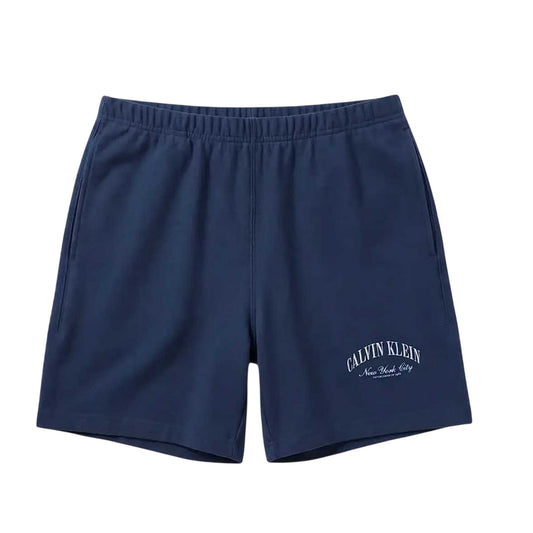 Dark Denim - Front - Calvin Klein Mens New York Collegiate Athletic Shorts