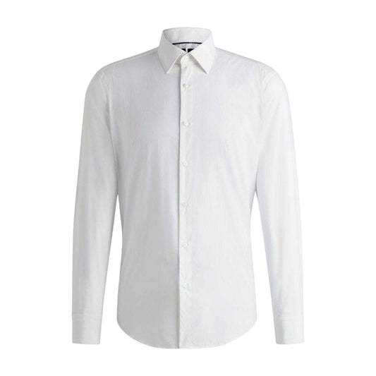 White - Front - Boss Mens Joe Oxford Point Collar Shirt