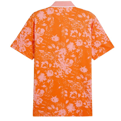 Orange - Back - Puma Mens Mattr Rose Performance Polo Shirt