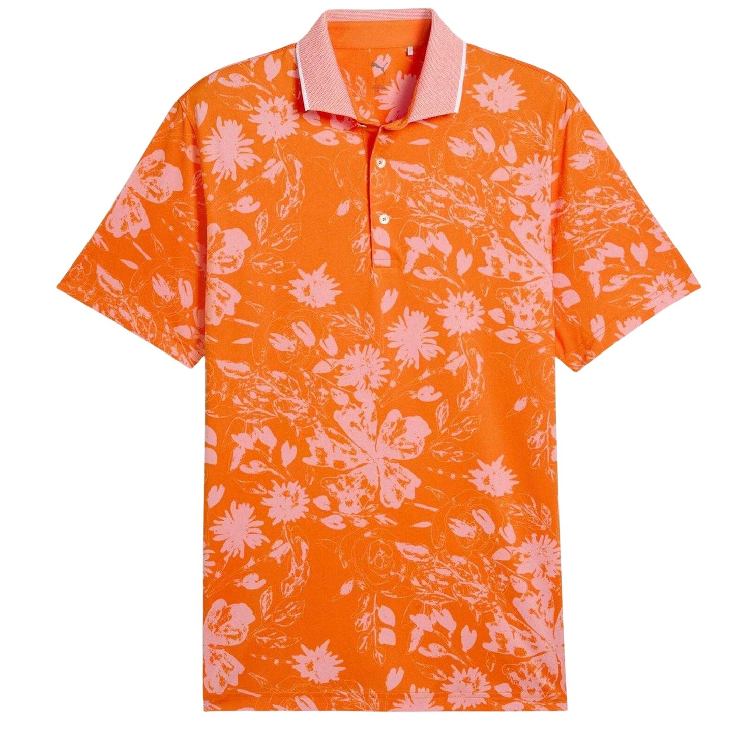 Orange - Front - Puma Mens Mattr Rose Performance Polo Shirt