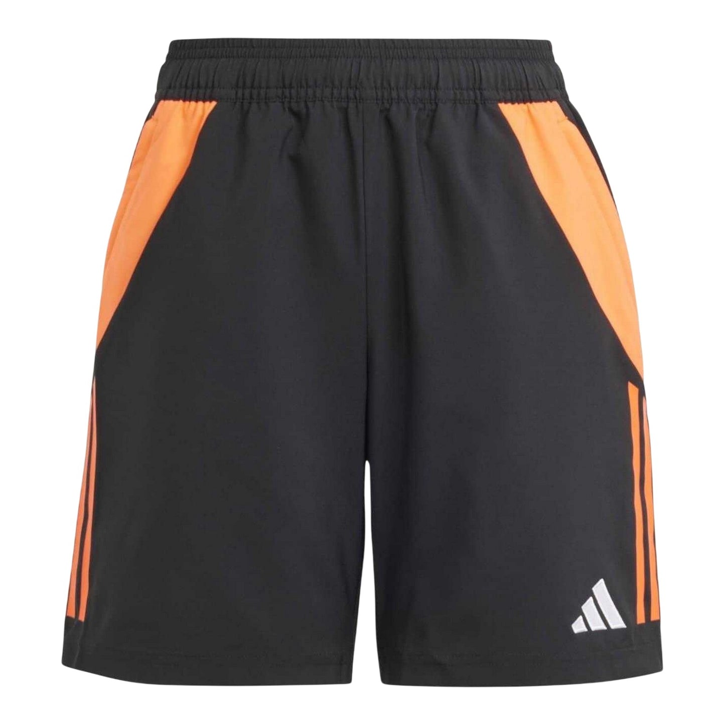 Black-Solar Red - Front - Adidas Childrens-Kids Tiro 24 Competition Shorts