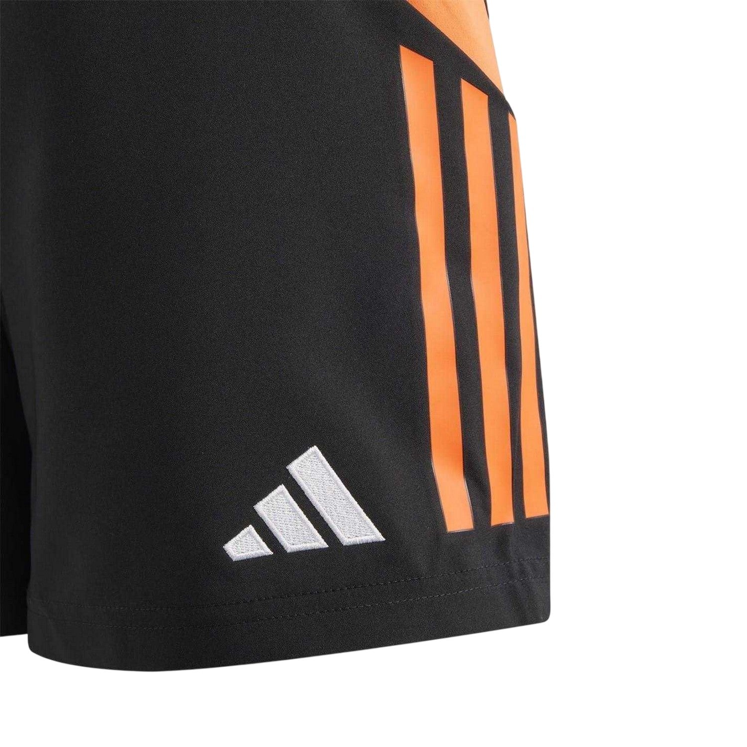 Black-Solar Red - Side - Adidas Childrens-Kids Tiro 24 Competition Shorts
