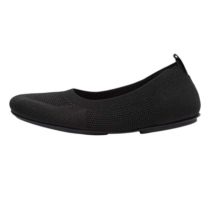Black - Side - Fit Flop Womens-Ladies Allegro Ballet Flats