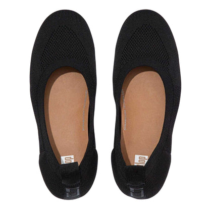 Black - Close up - Fit Flop Womens-Ladies Allegro Ballet Flats