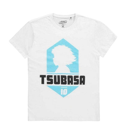 White-Sky Blue - Front - Captain Tsubasa Mens T-Shirt