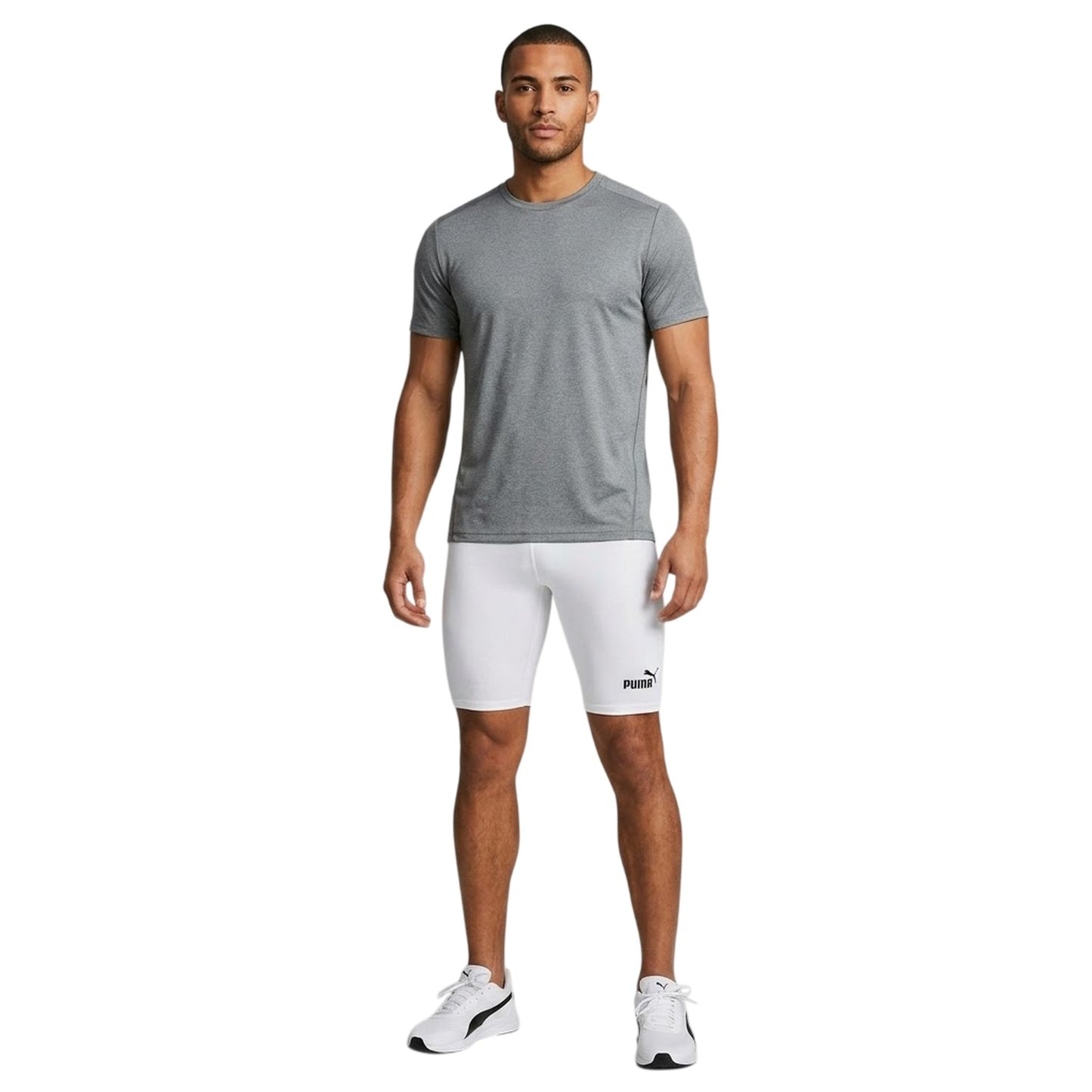 White - Side - Puma Mens Performance Tight Shorts