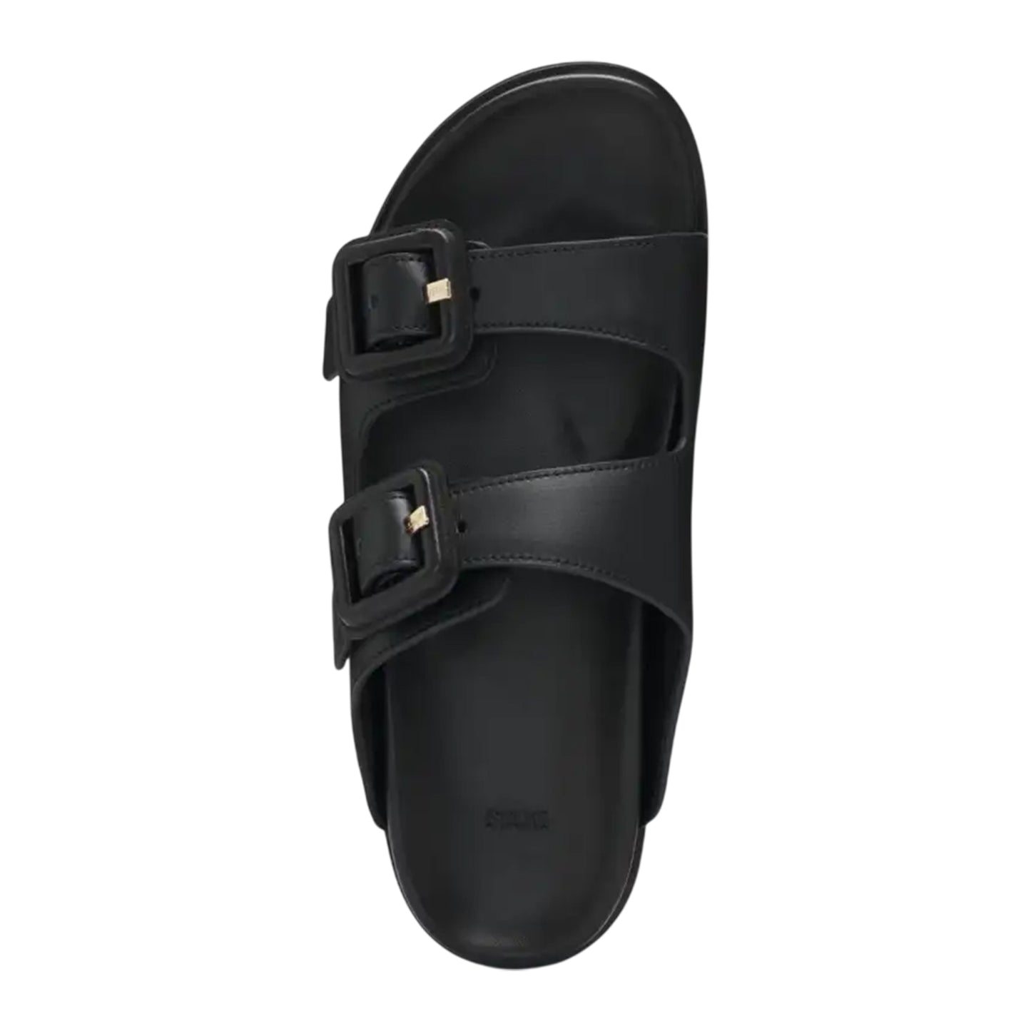 Black - Lifestyle - Boss Womens-Ladies Vcbk Cowhide Leather Double Buckle Flat Slide