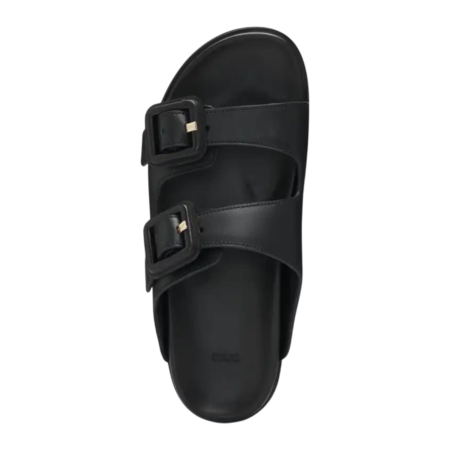 Black - Lifestyle - Boss Womens-Ladies Vcbk Cowhide Leather Double Buckle Flat Slide