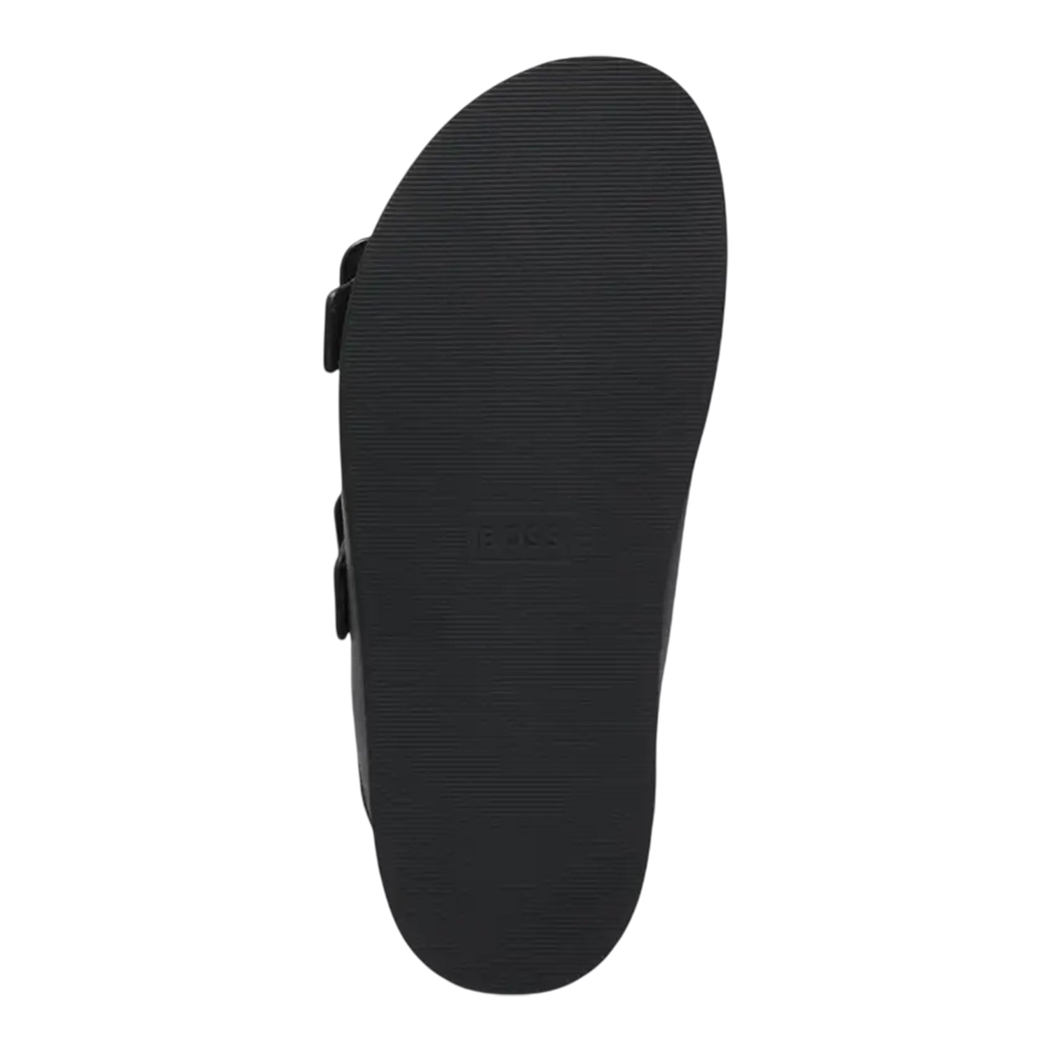 Black - Pack Shot - Boss Womens-Ladies Vcbk Cowhide Leather Double Buckle Flat Slide