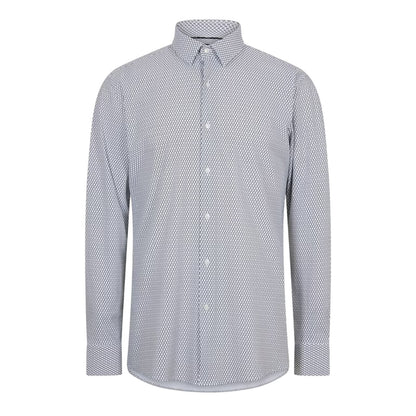 Dark Blue - Front - Boss Mens Hank S Oxford Kent Collar Long-Sleeved Shirt