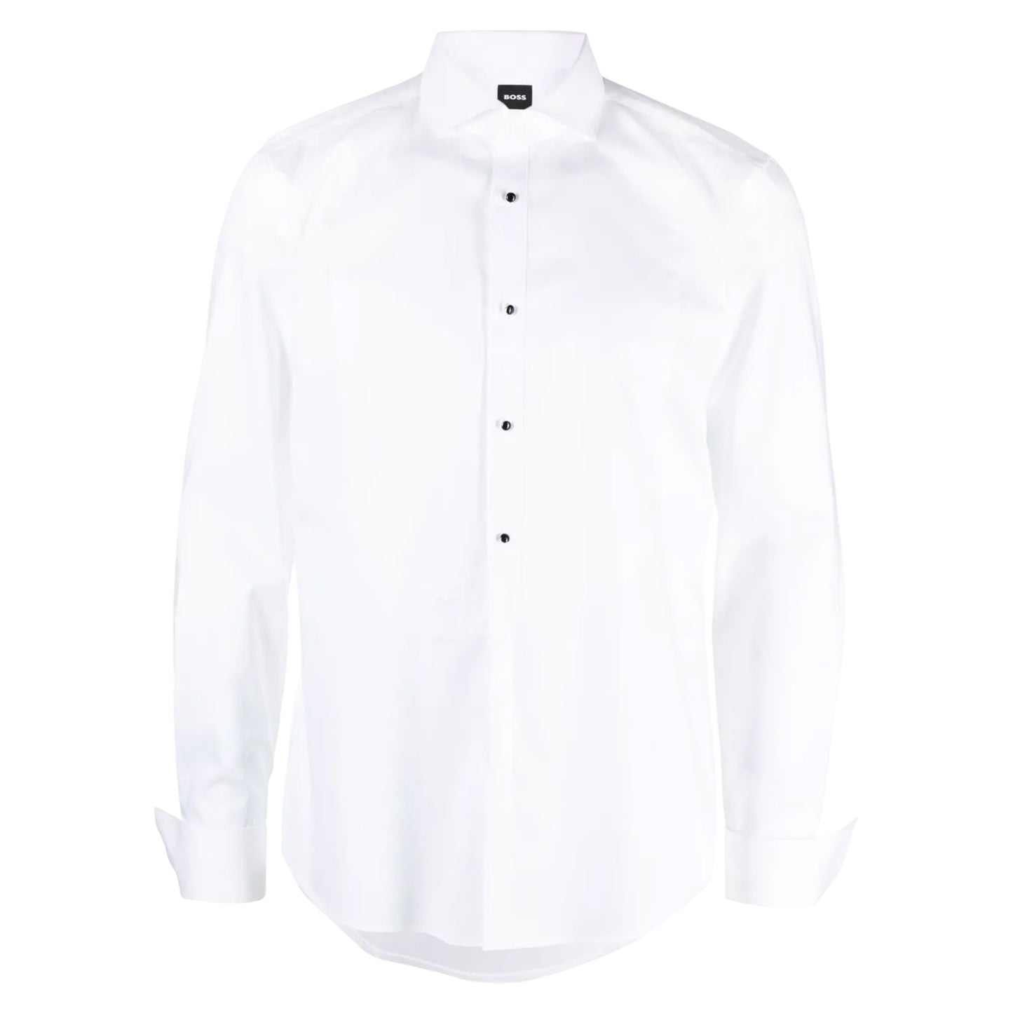 White - Front - Boss Mens Joe Oxford Spread Collar Shirt