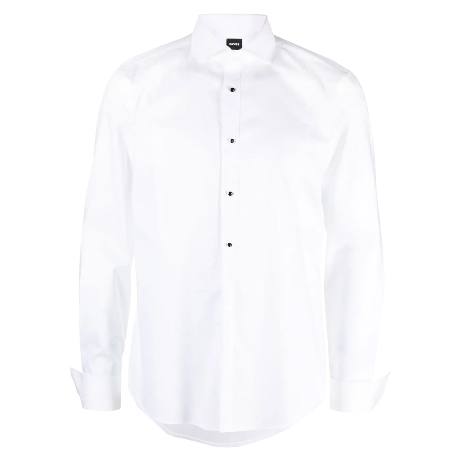 White - Front - Boss Mens Joe Oxford Spread Collar Shirt