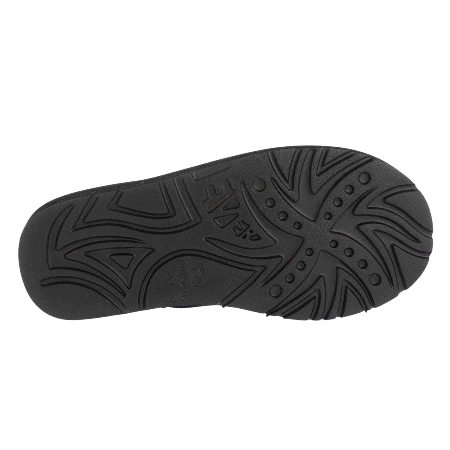 Black - Side - EverAu Womens-Ladies Wigeon Cow Suede Flat Slippers