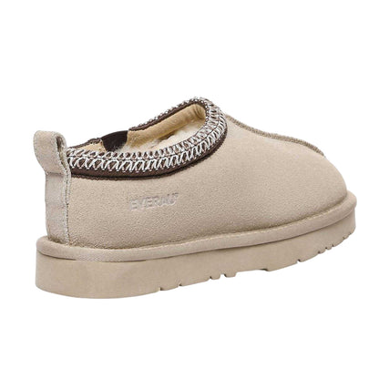 Sand - Back - EverAu Womens-Ladies Wigeon Cow Suede Flat Slippers