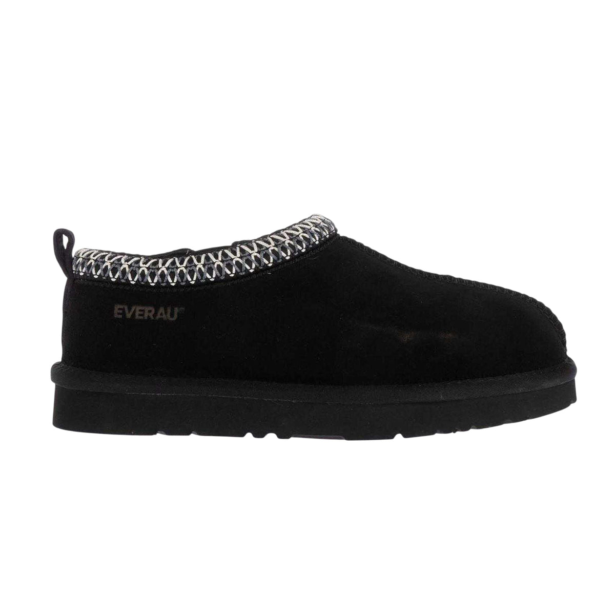 Black - Front - EverAu Womens-Ladies Wigeon Cow Suede Flat Slippers