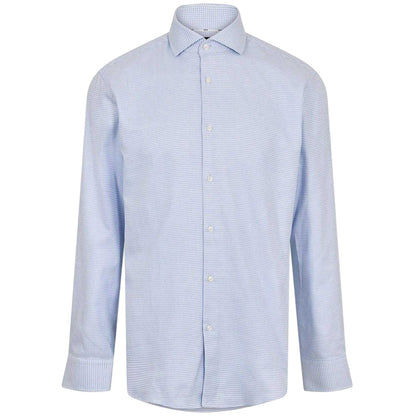 Blue - Front - Boss Mens Joe Spread Collar Shirt