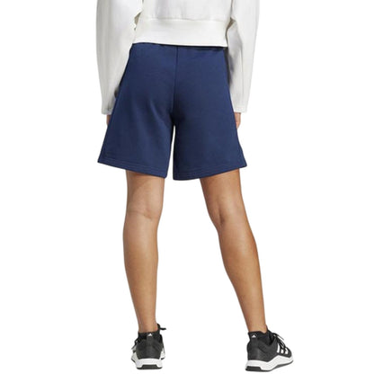 Collegiate Navy - Back - Adidas Womens-Ladies Fleece Shorts