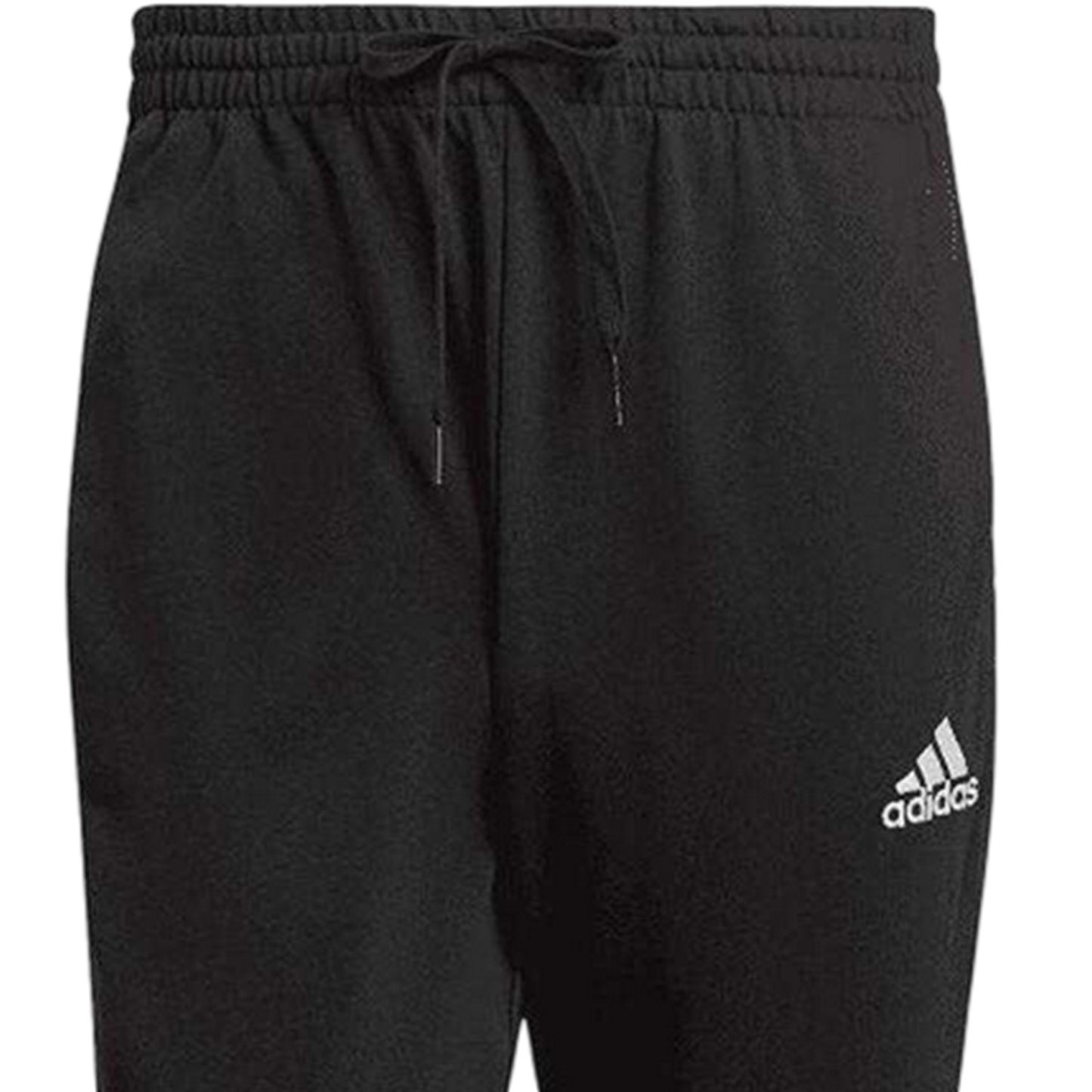 Black - Side - Adidas Mens Essentials 3 Stripes Joggers