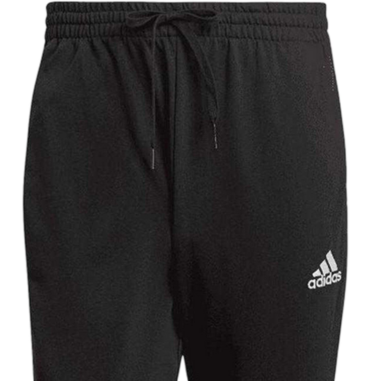 Black - Side - Adidas Mens Essentials 3 Stripes Joggers