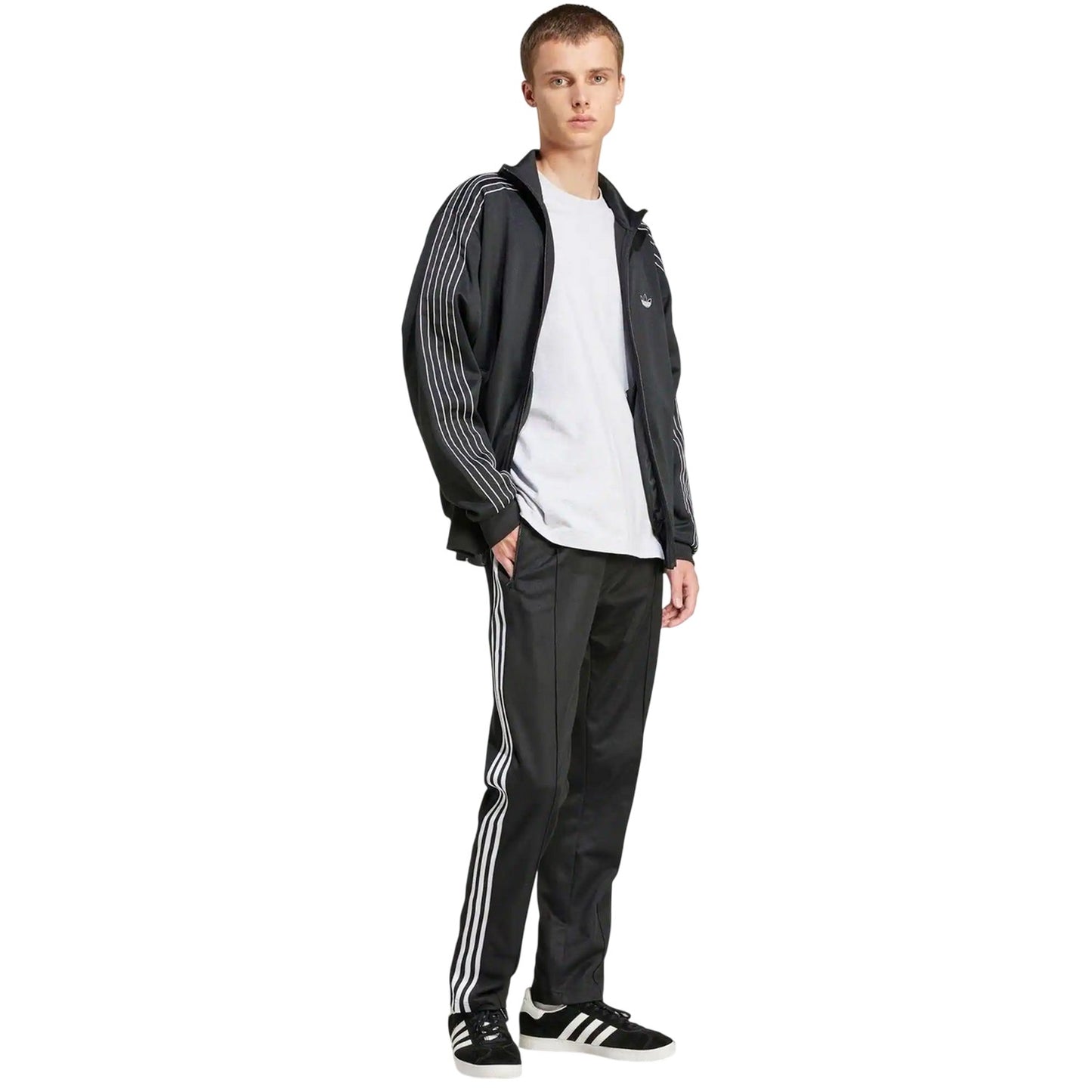 Black-White - Pack Shot - Adidas Mens Classic Joggers